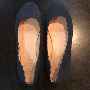 Scalloped Lauren Conrad Navy Flats